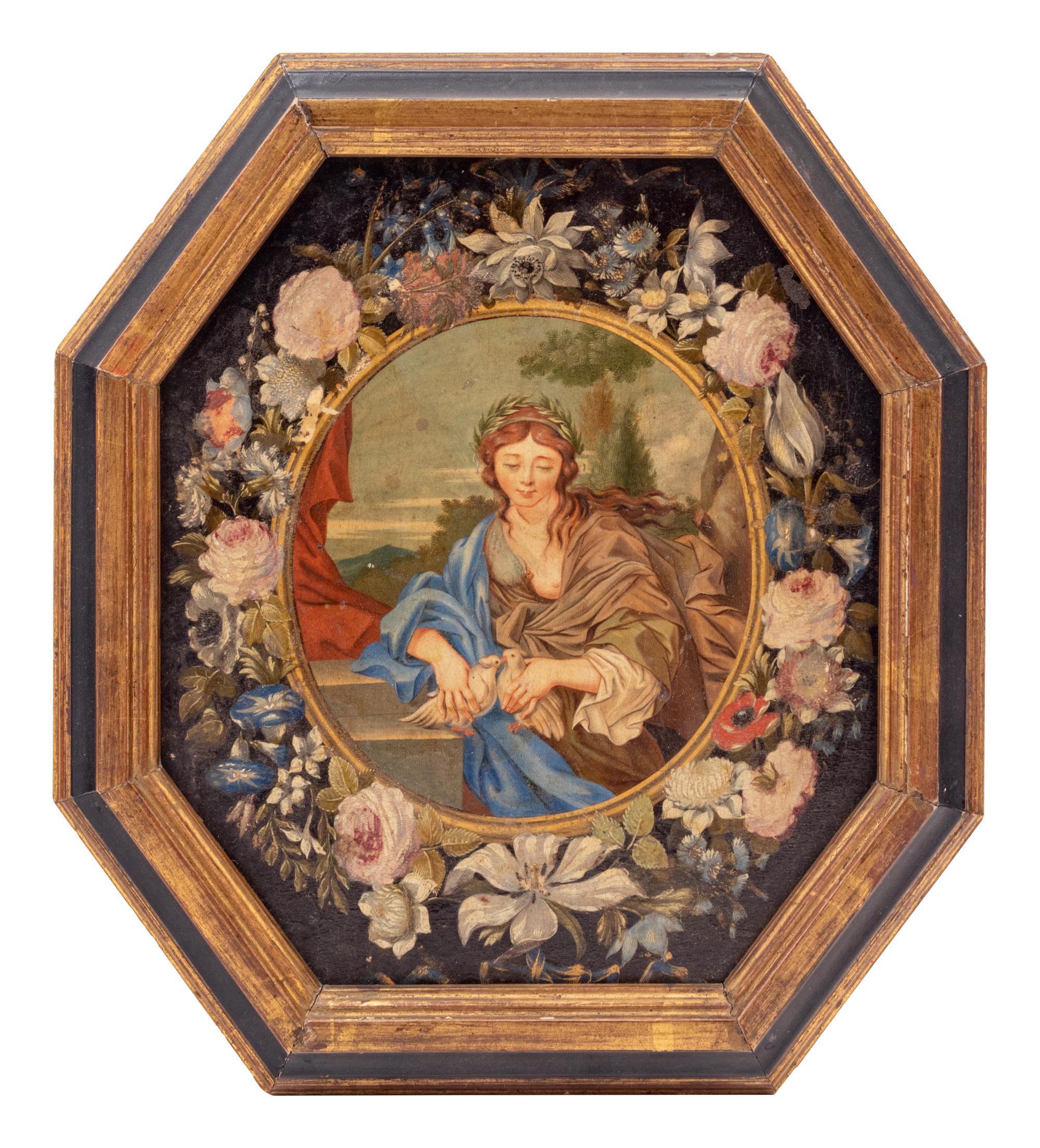 A Victorian Style Lithograph Diorama and Decoupage Picture