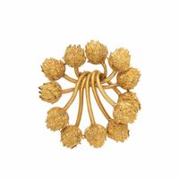 ITALIAN, YELLOW GOLD BROOCH