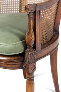 A Directoire Caned Beechwood Bergère de Bureau