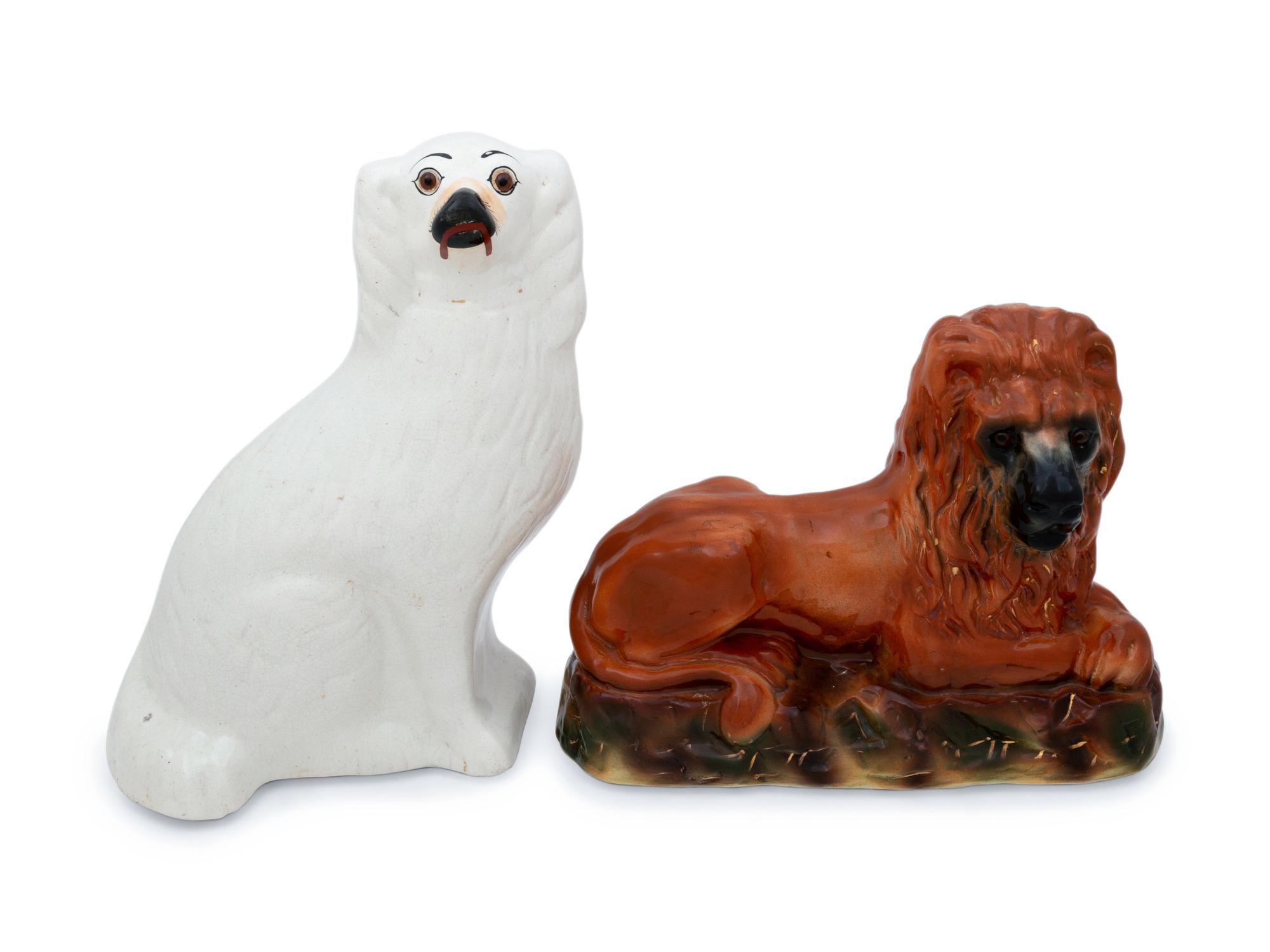 A Group of Four Staffordshire Animals