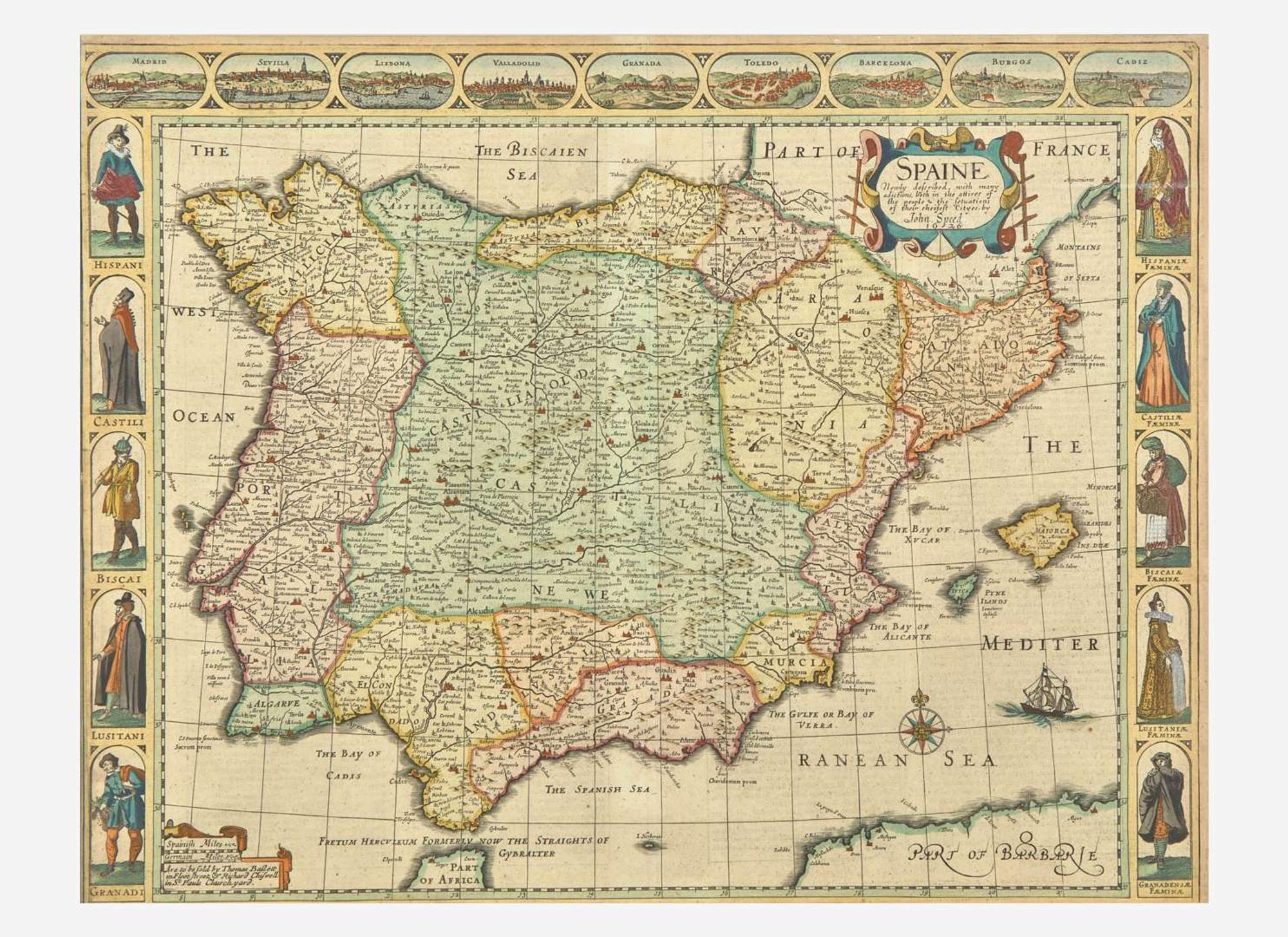 [Maps & Atlases] Speed, John: Spaine