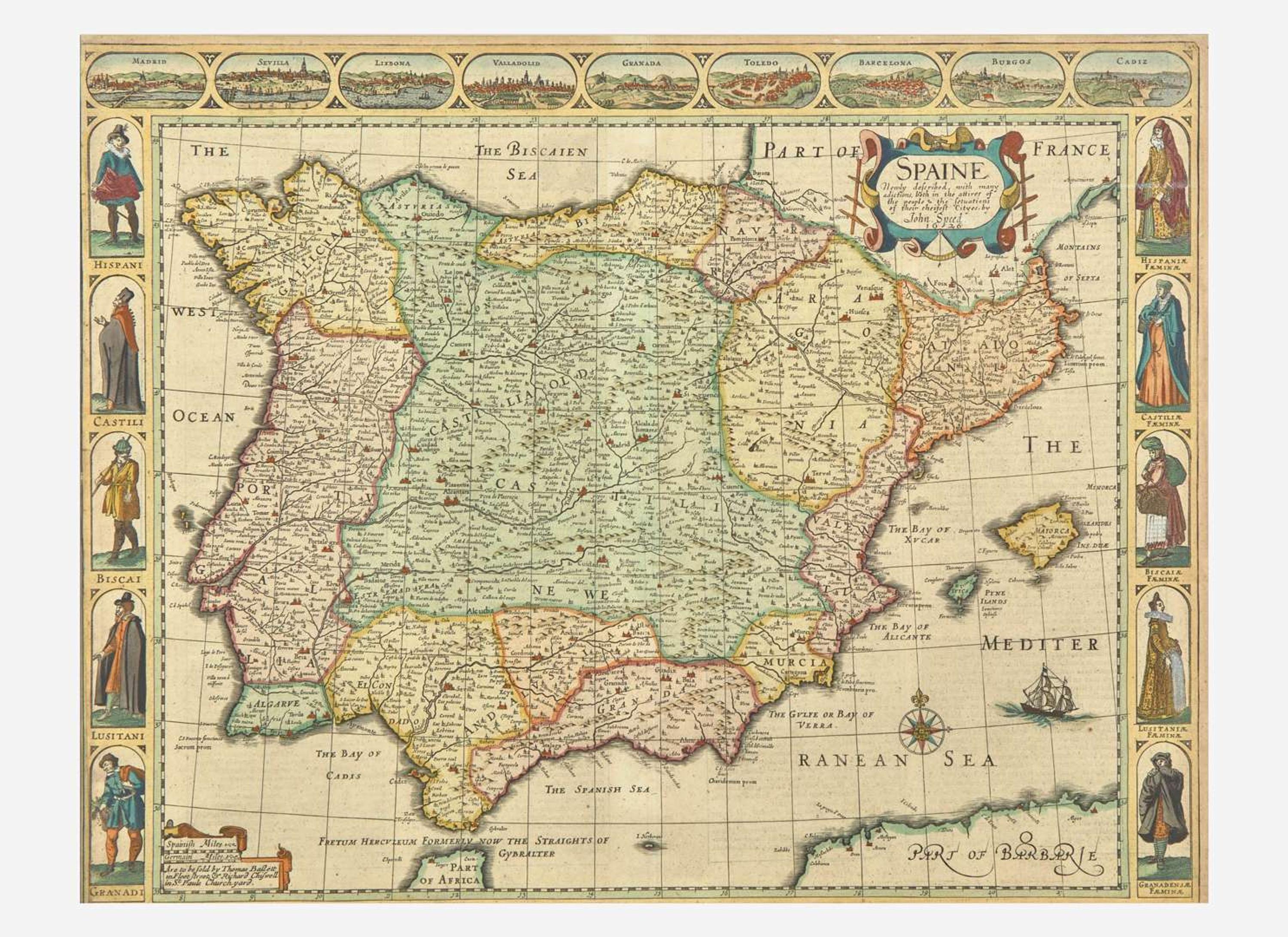 [Maps & Atlases] Speed, John: Spaine