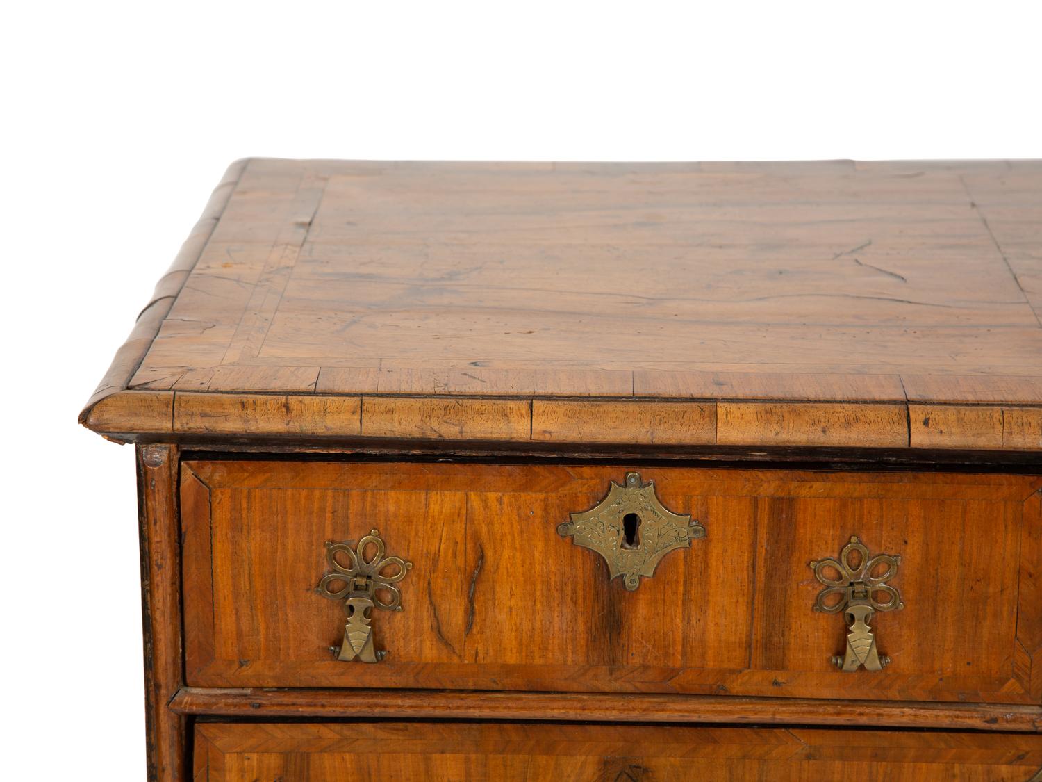 A George II Walnut Chest of Drawers