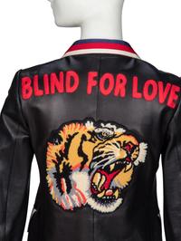 Gucci, Embellished Leather "Blind for Love" Blazer