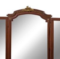 A Louis XVI Style Gilt Bronze Mounted Parquetry Decorated Dressing Table