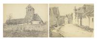 Two Works: French Village Scenes (2)