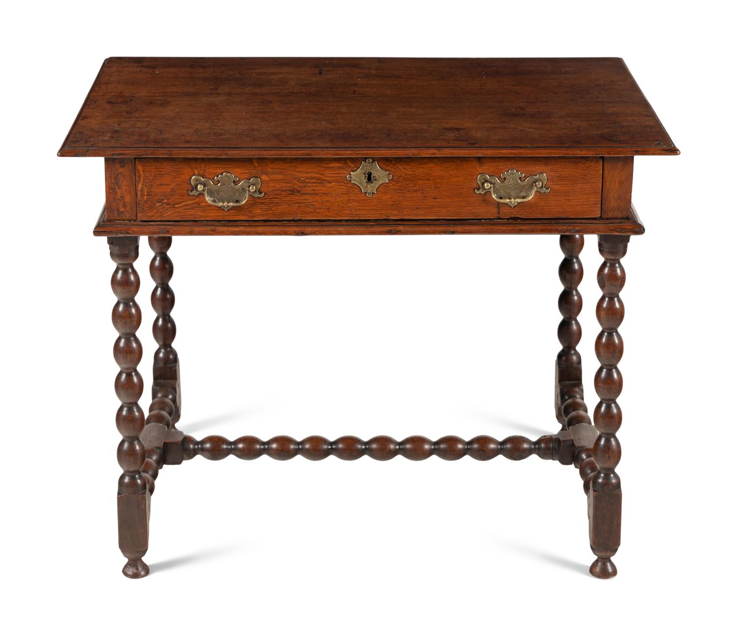 A William and Mary Oak Side Table