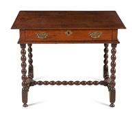 A William and Mary Oak Side Table
