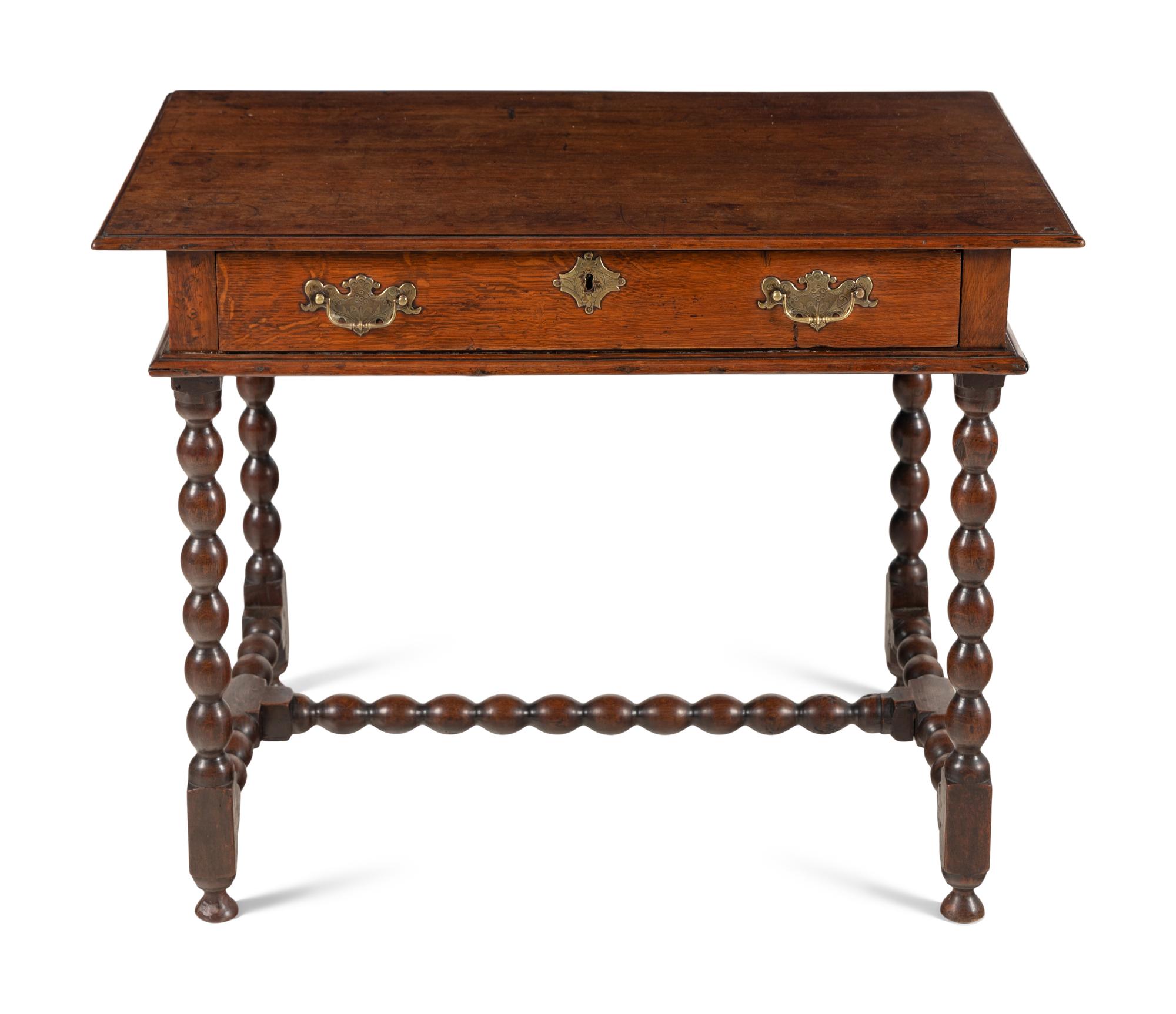 A William and Mary Oak Side Table