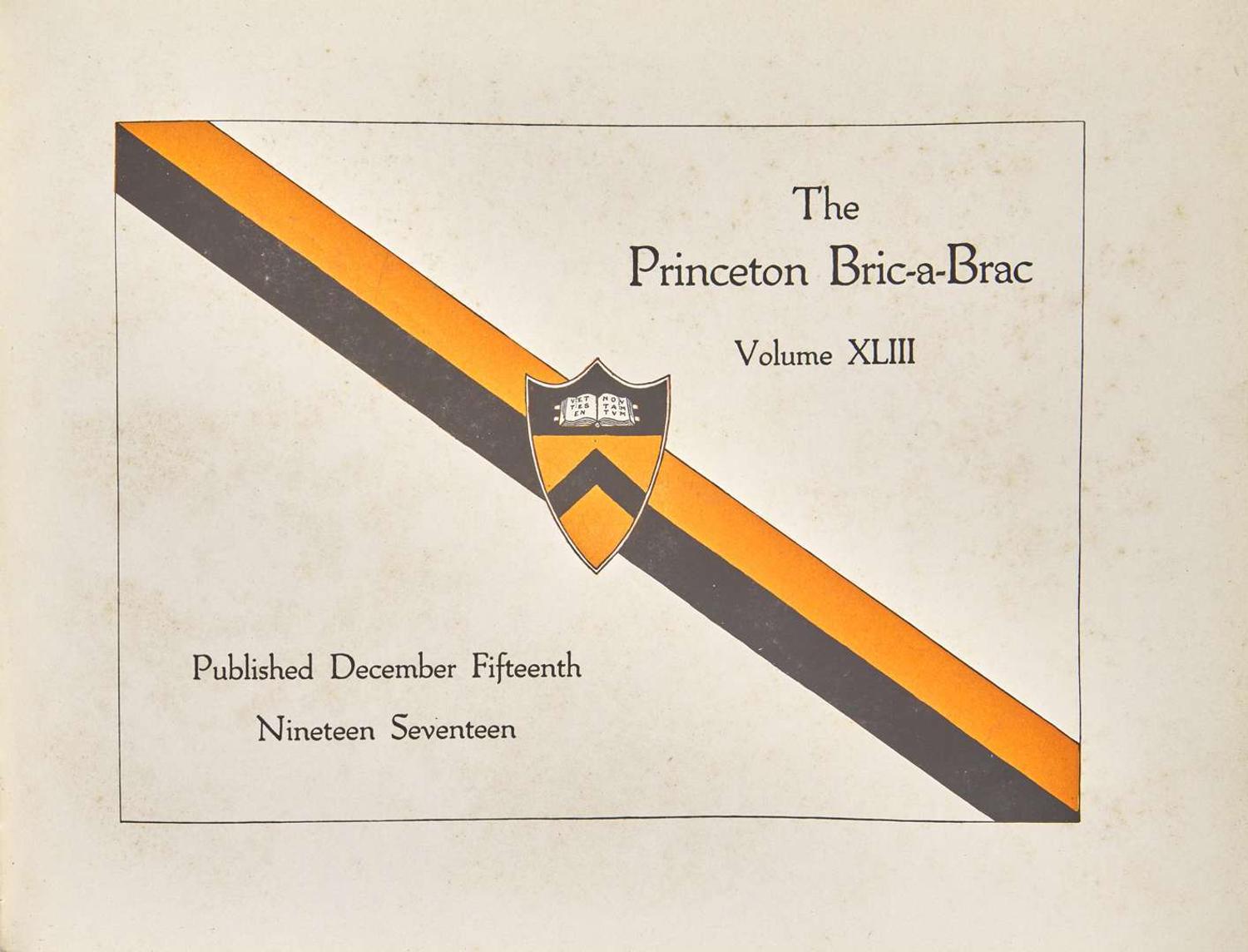 [Literature] [Fitzgerald, F. Scott]: The Princeton Bric-a-Brac