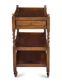 An English Oak Bar Cart