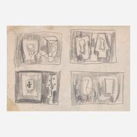 William Baziotes (American, 1912-1963) Glyphic Studies (Set of 4)