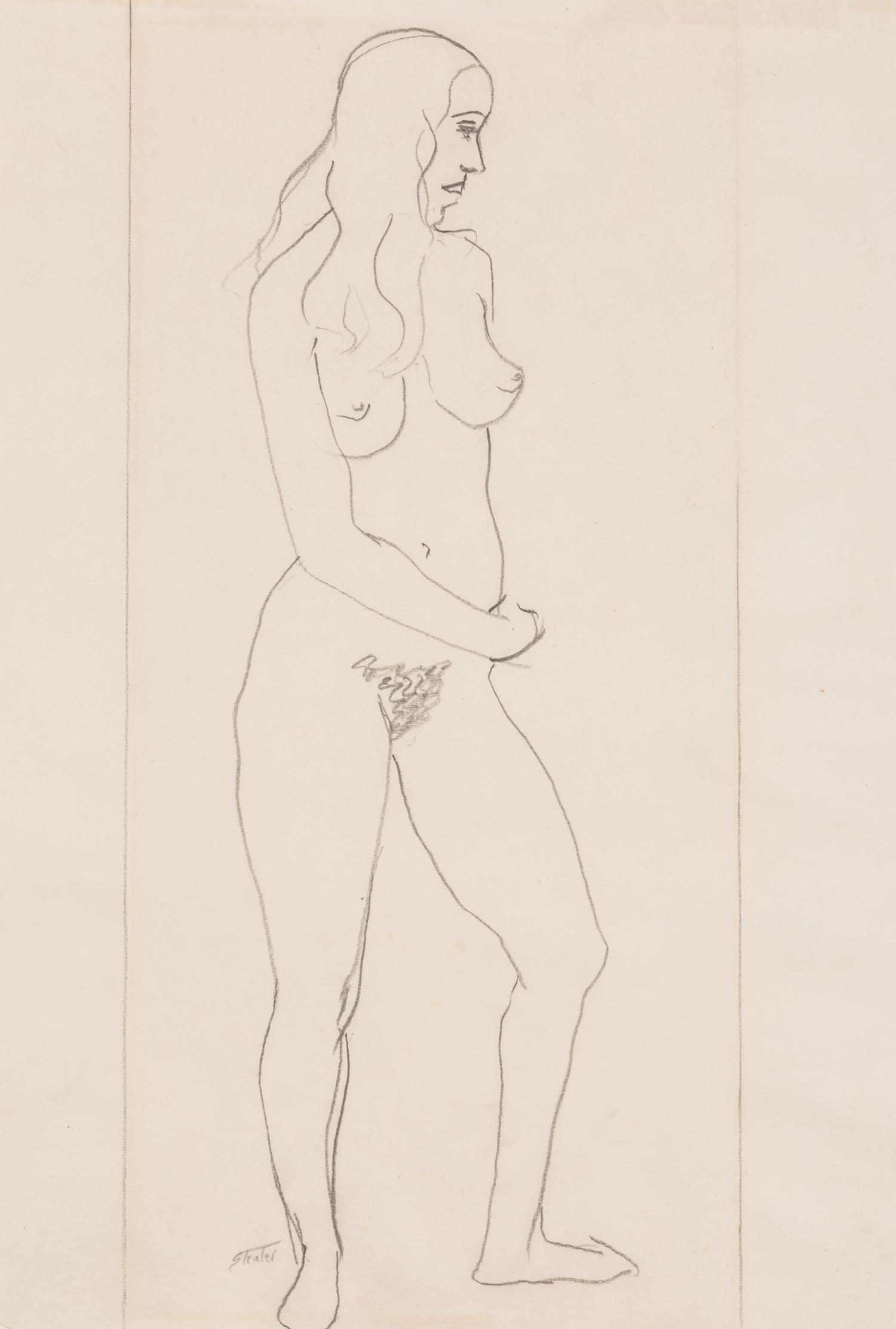 Henry Strater, (American, 1896-1987), A group of four works: San Francisco Pianist, Figure Study, Sea Captain's Daughter, and Burlesque