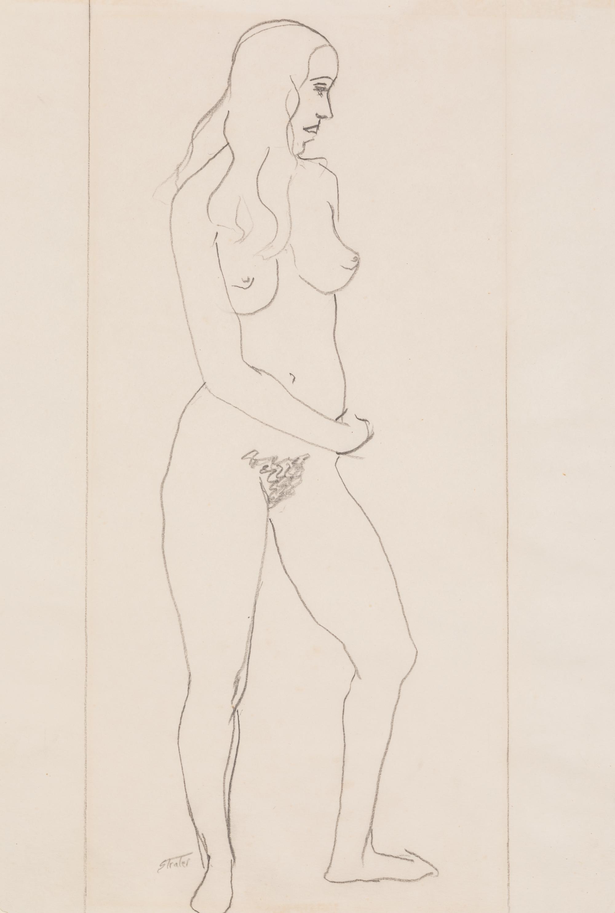 Henry Strater, (American, 1896-1987), A group of four works: San Francisco Pianist, Figure Study, Sea Captain's Daughter, and Burlesque