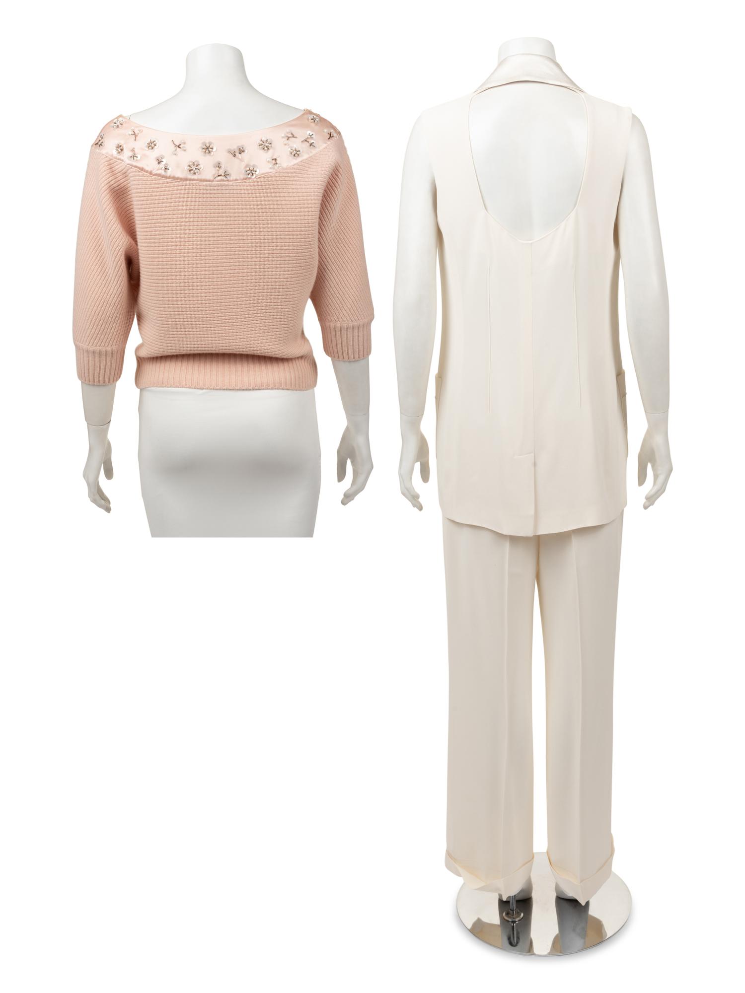 Five Designer Pieces: One Sonia Rykiel Suit, One YSL and One Valentino Skirt, and One Christian Dior Sweater, 1990-2000s