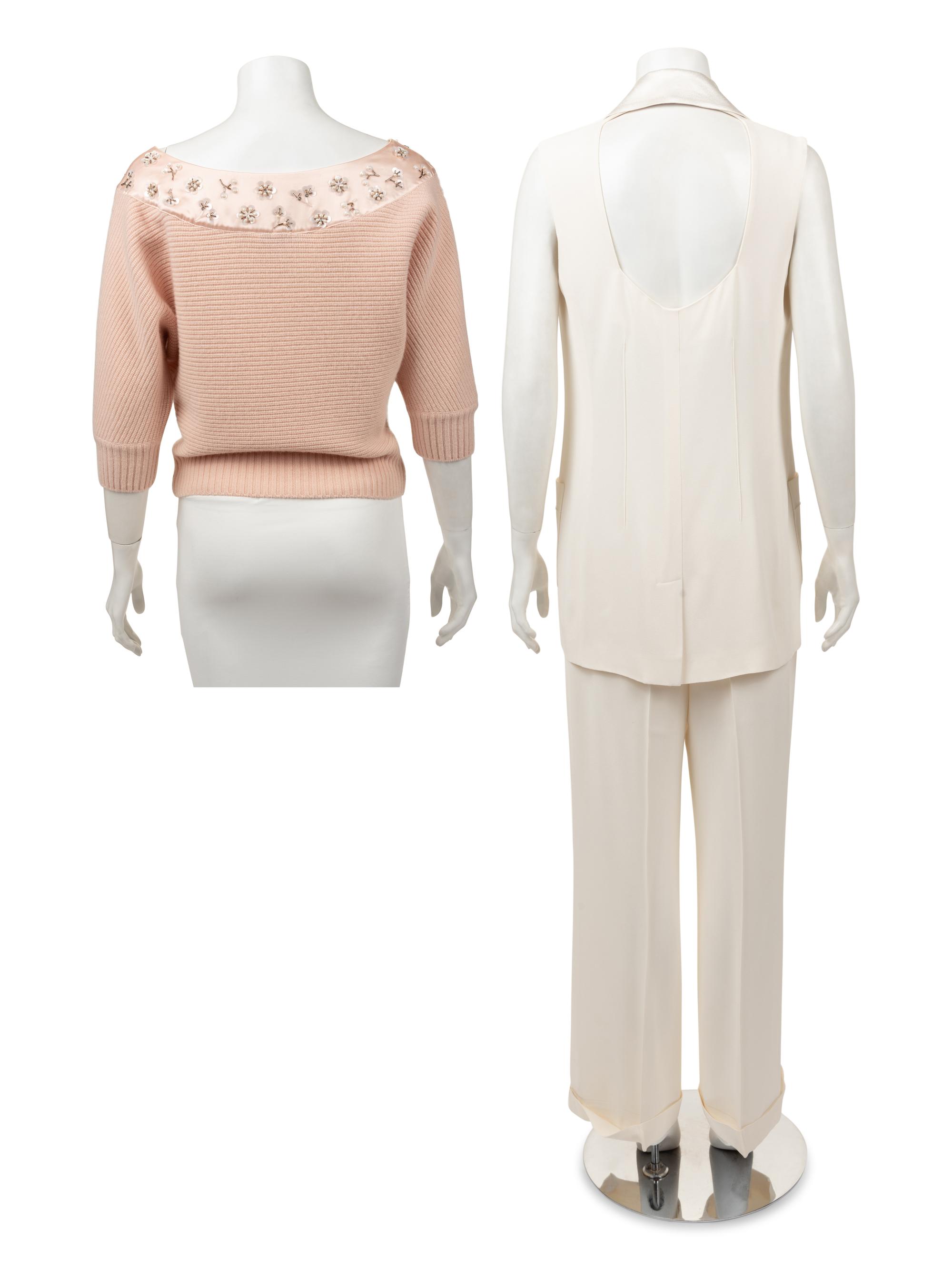 Five Designer Pieces: One Sonia Rykiel Suit, One YSL and One Valentino Skirt, and One Christian Dior Sweater, 1990-2000s
