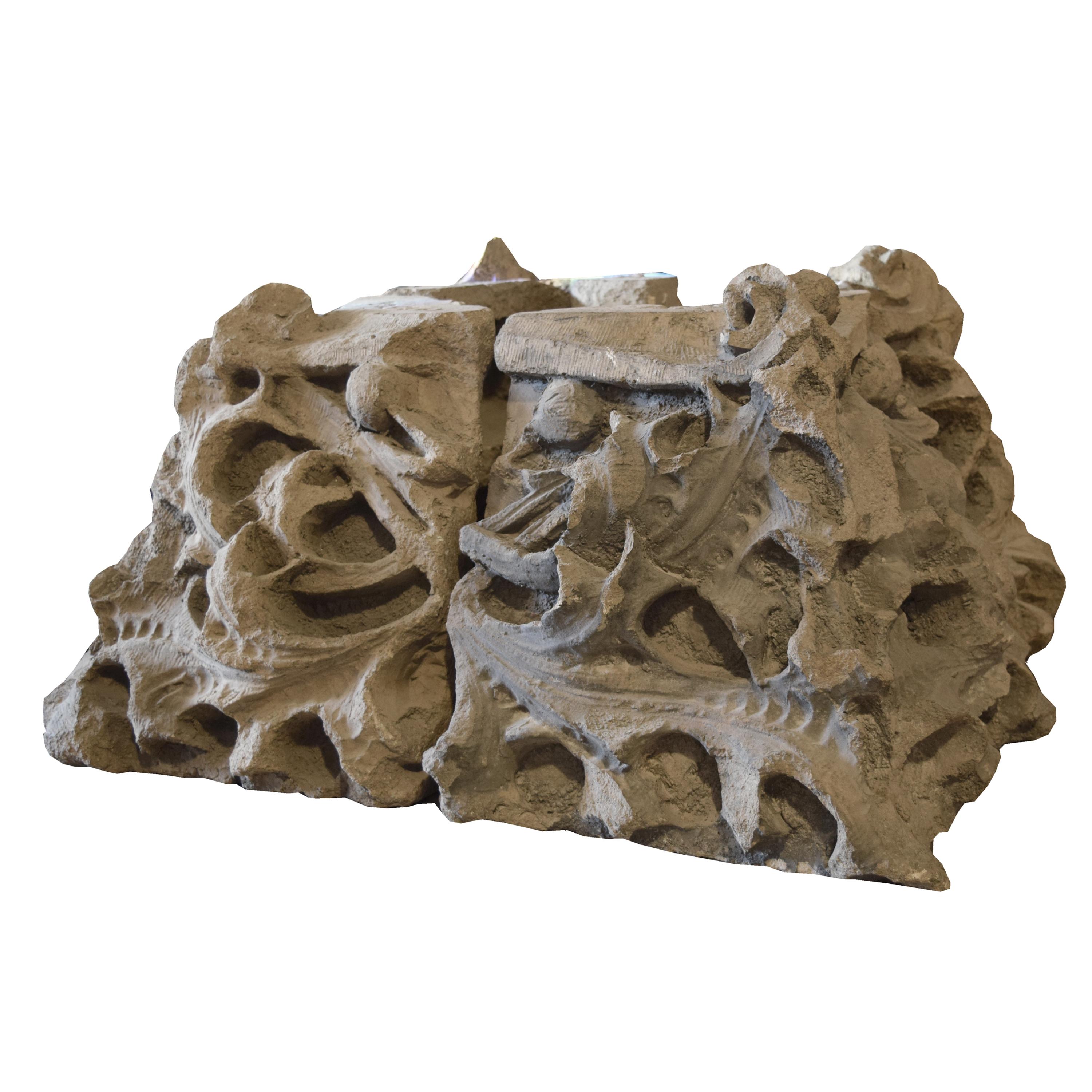 A Sullivan Designed Terra Cotta Capital from the Chicago Stock Exchange 30" W x 30" D x 16" H — United States, Circa 1893