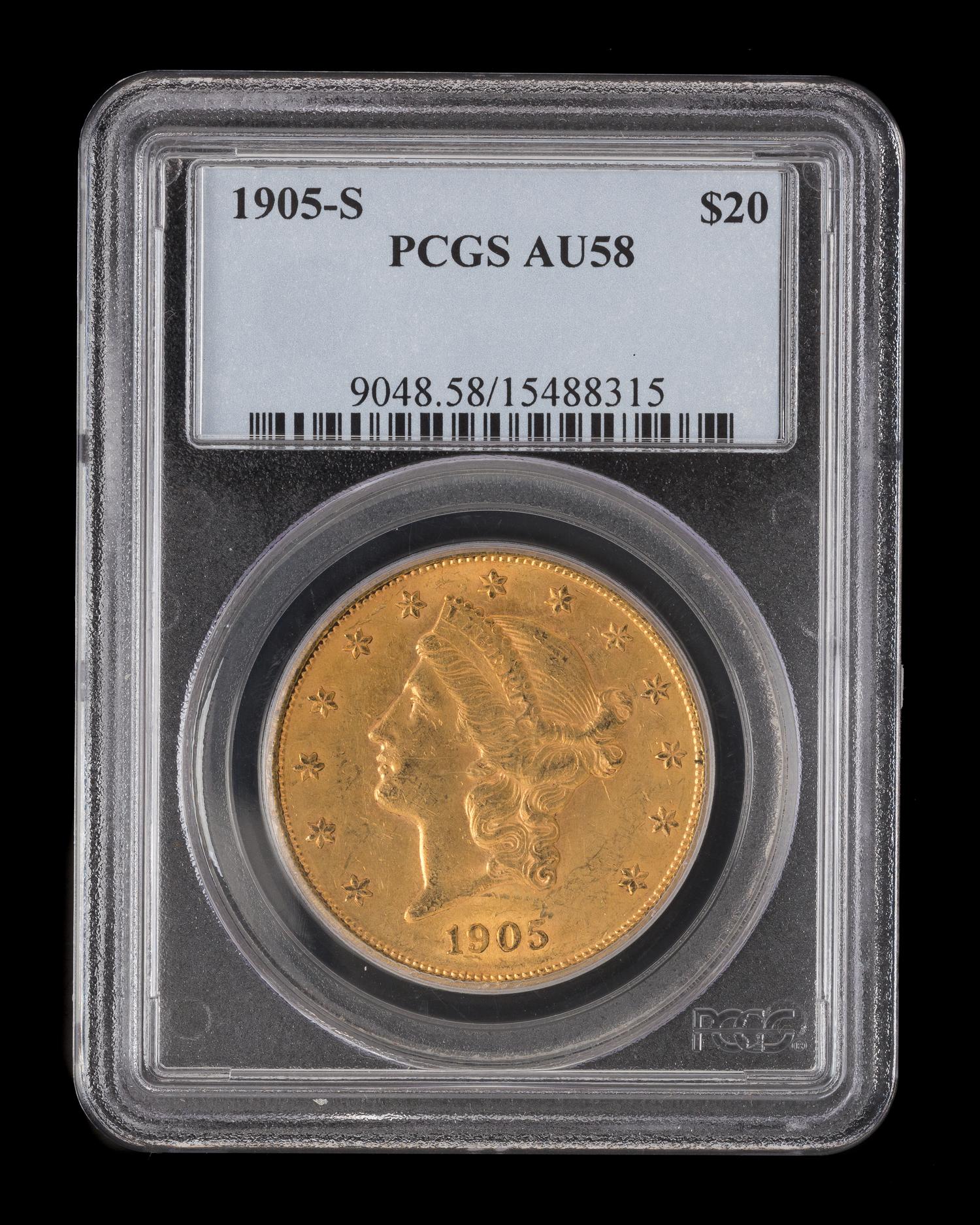 A United States 1905-S Liberty Head $20 Gold Coin