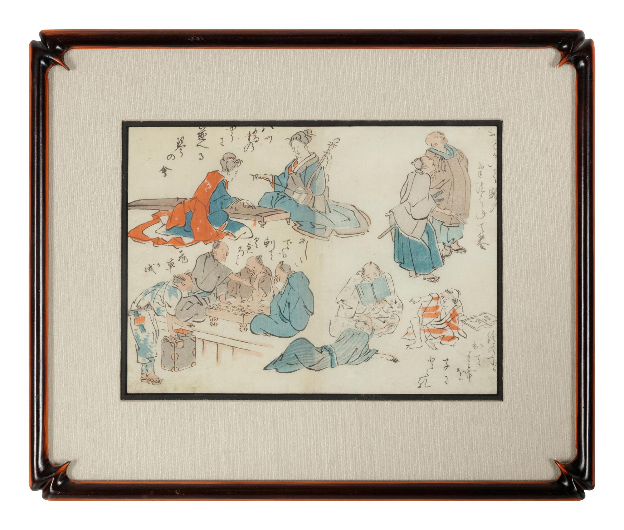 Four Japanese and Indian Prints