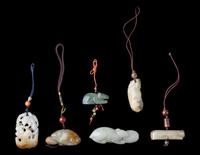 Six Chinese Jade Carvings of Animals