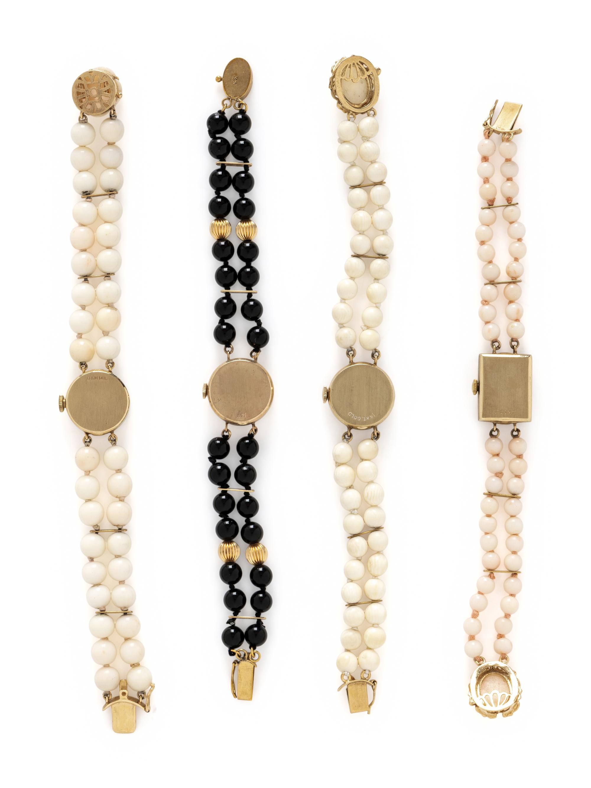 COLLECTION OF BEADED BRACELET WATCHES
