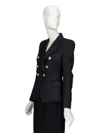 BALMAIN, FITTED BLACK BLAZER