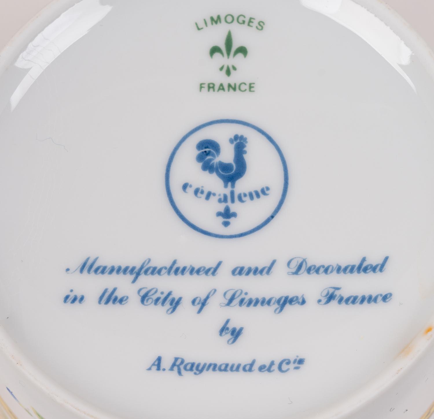 A Set of Fourteen Raynaud-Limoges Porcelain Teacups and Saucers