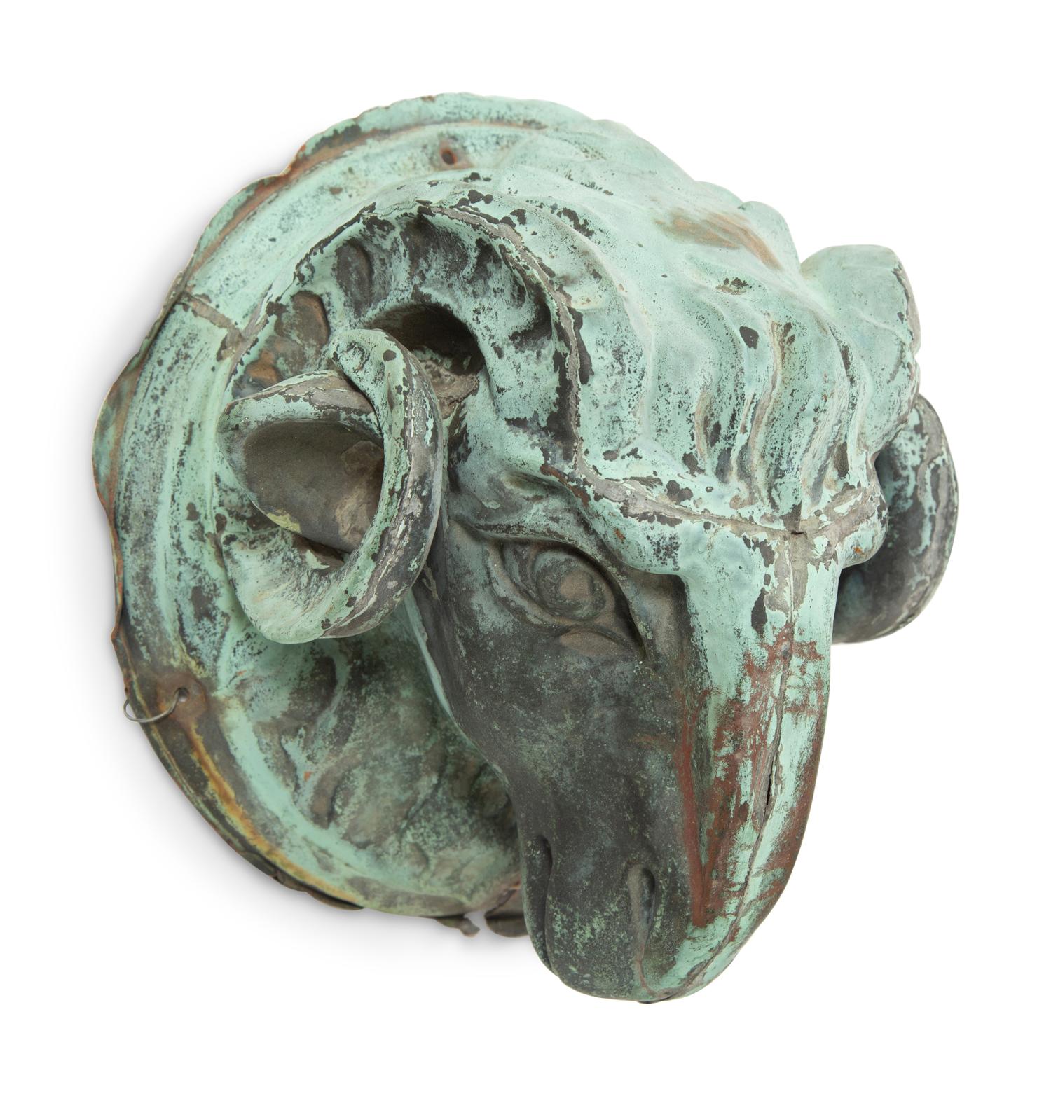 A Pair of Tole Ram's Heads