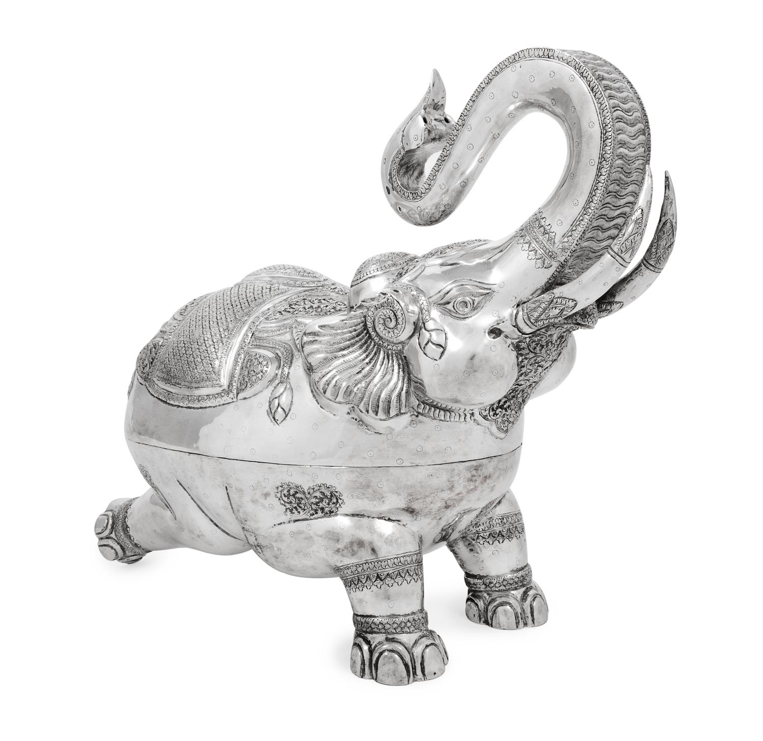 A Large Southeast Asian Silver Elephant