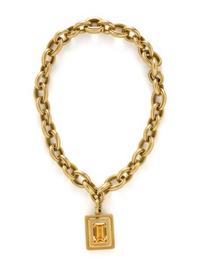 KIESELSTEIN CORD, YELLOW GOLD AND CITRINE PENDANT/NECKLACE