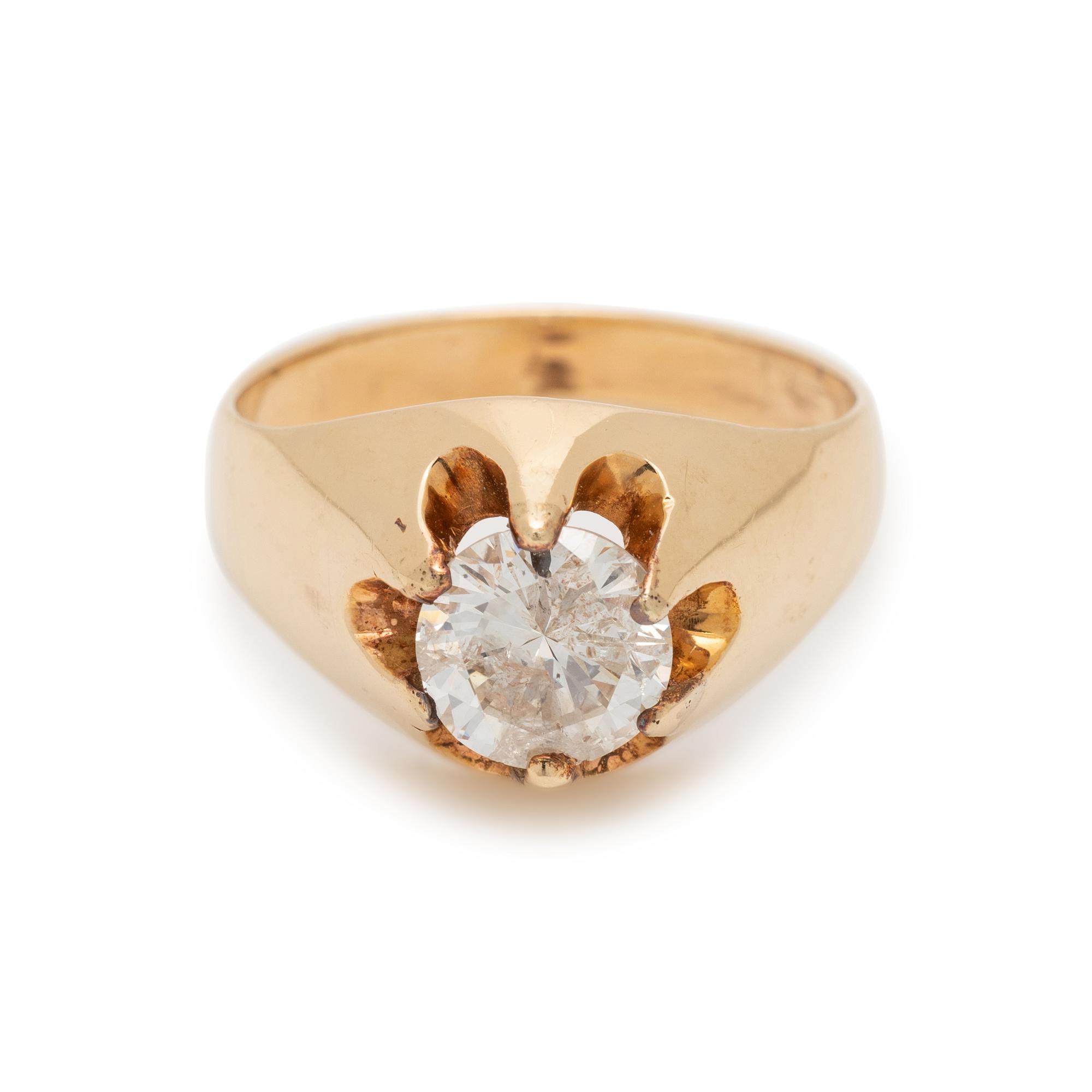 YELLOW GOLD AND CLARITY ENHANCED DIAMOND RING
