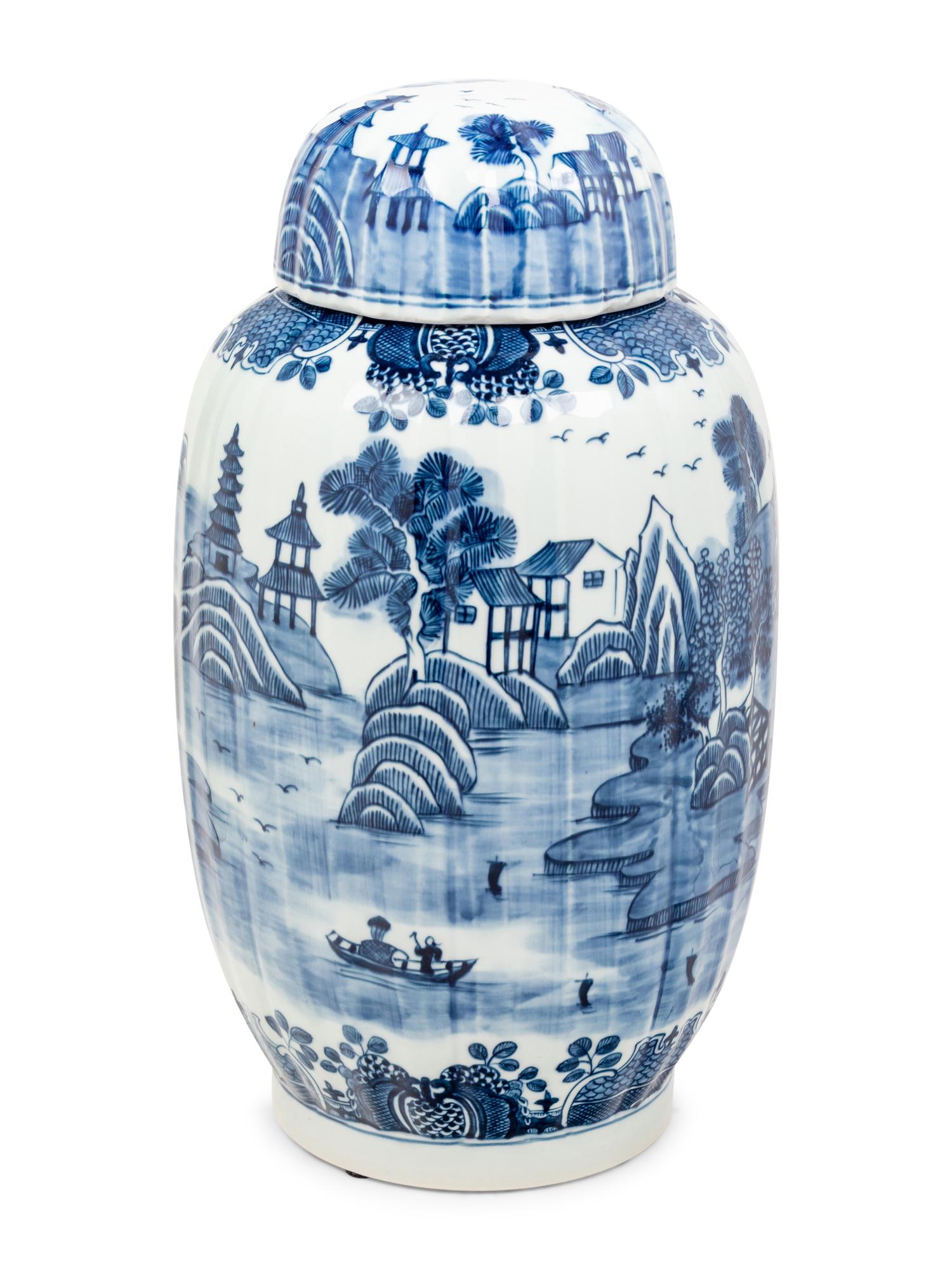 A Group of Contemporary Blue and White Porcelain Articles