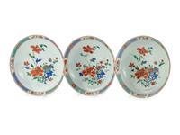 Three Chinese Export Famille Rose Porcelain Dishes
