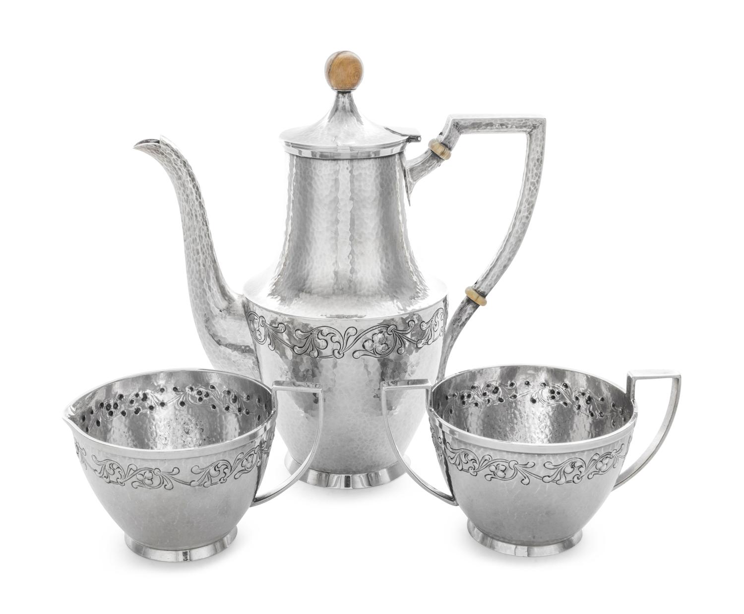 An American Silver Three-Piece Coffee Service