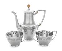 An American Silver Three-Piece Coffee Service