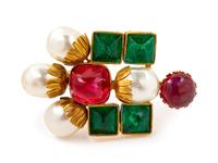 Chanel Gripoix Brooch, 1960-70s