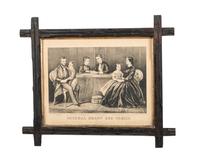 [CIVIL WAR]. A group of 3 engravings and lithographs featuring portraits of Abraham Lincoln and Ulysses S. Grant, and their families.