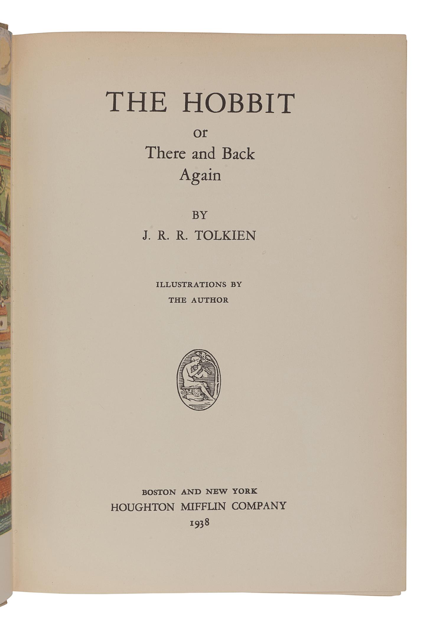 TOLKIEN, John Ronald Reuel (1892-1973). The Hobbit or There and Back Again . Boston and New York: Houghton Mifflin Company, 1938.