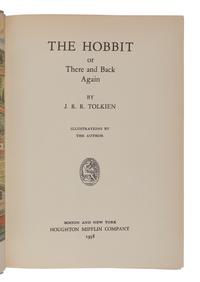 TOLKIEN, John Ronald Reuel (1892-1973). The Hobbit or There and Back Again . Boston and New York: Houghton Mifflin Company, 1938.