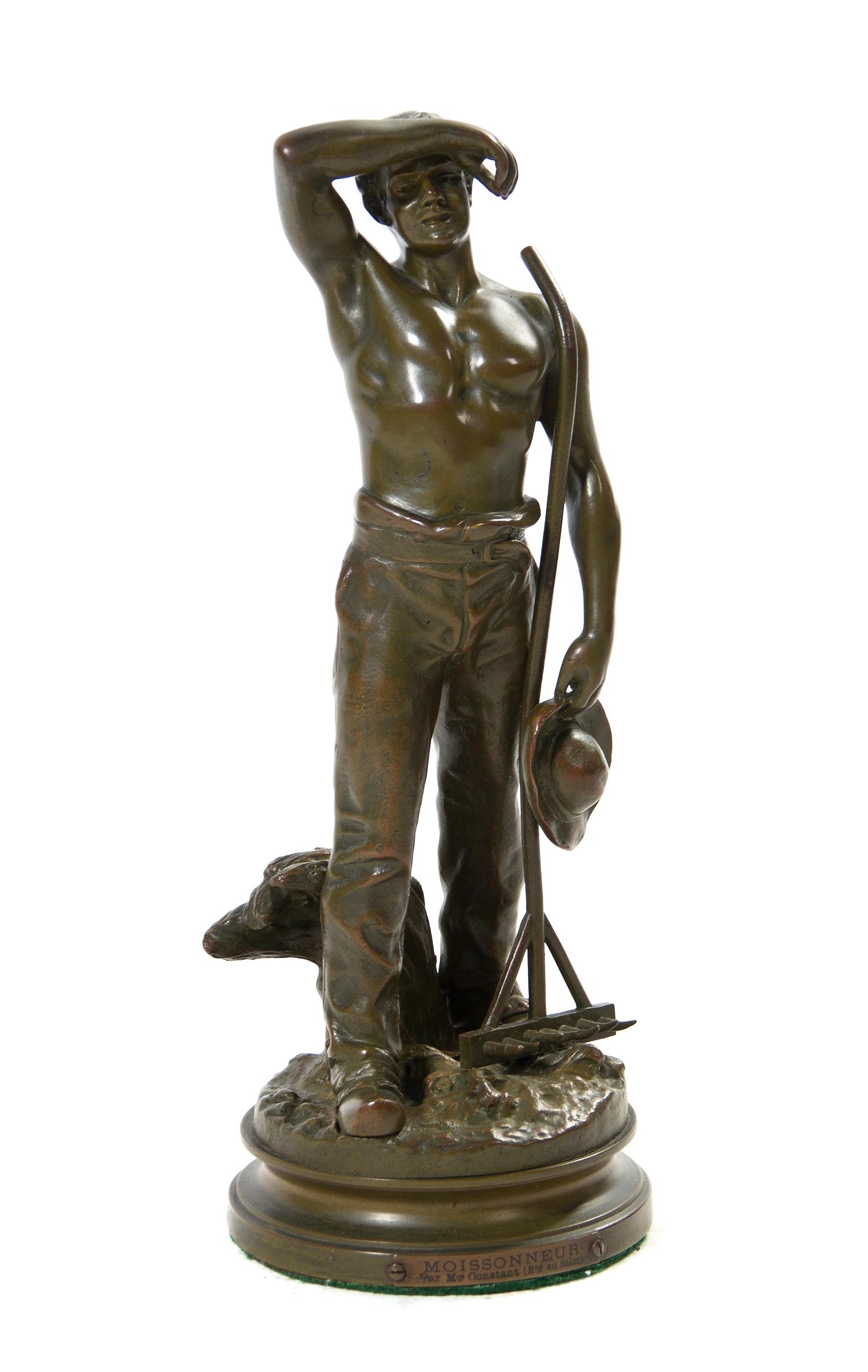 A French Bronze Sculpture, after Maurice Joseph Constant (1892-1970), Height 12 inches.