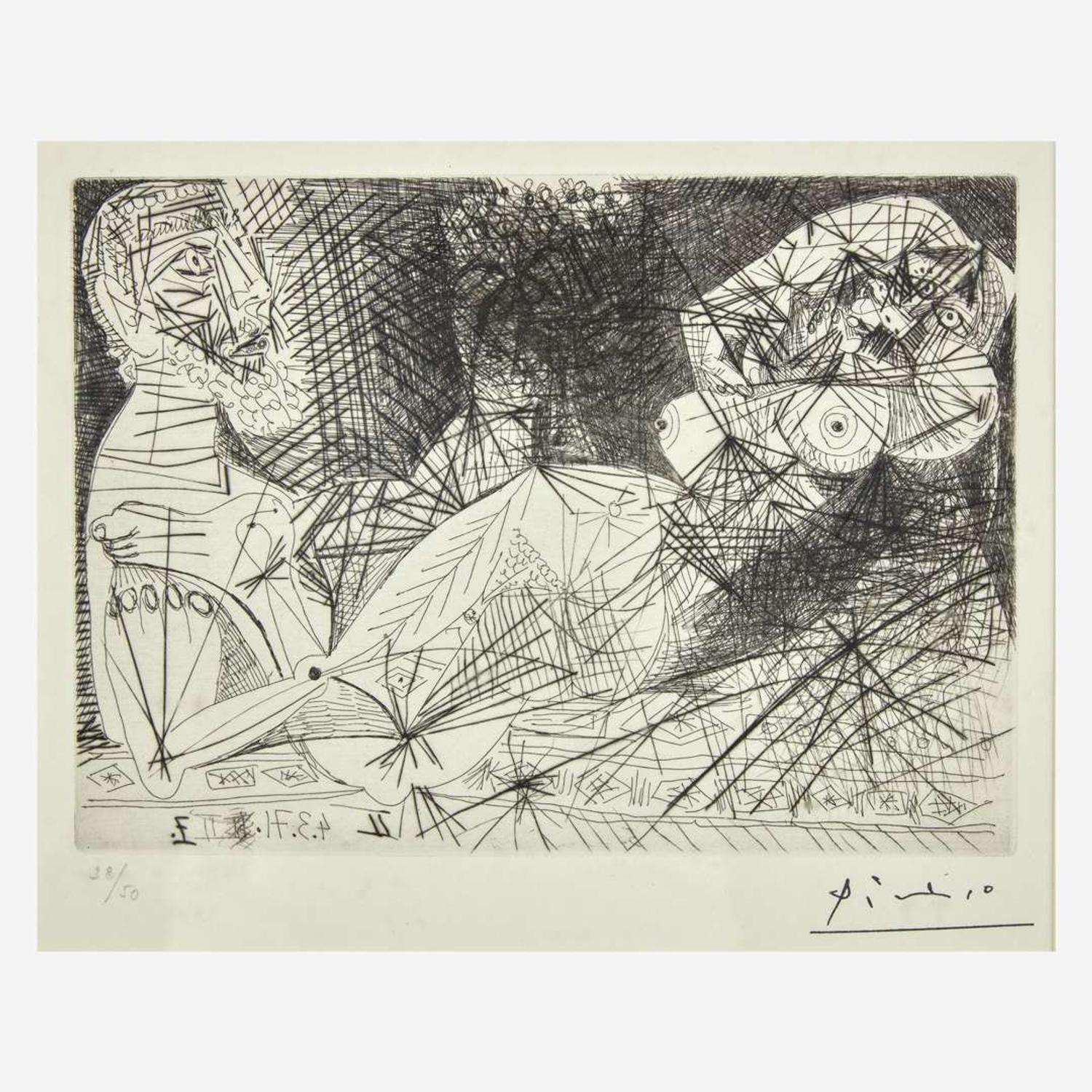 Pablo Picasso (Spanish, 1881-1973) Scène de ménage (Household Scene), from Les 156