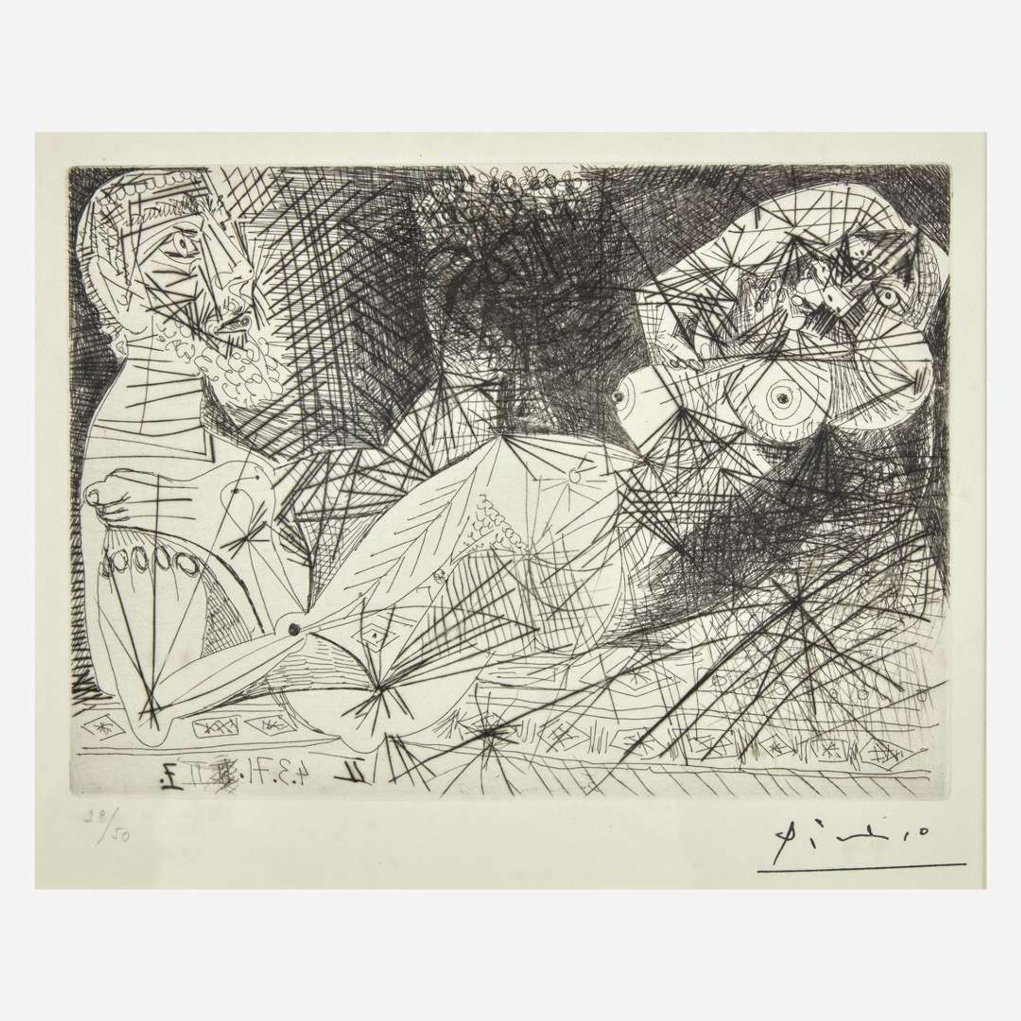Pablo Picasso (Spanish, 1881-1973) Scène de ménage (Household Scene), from Les 156
