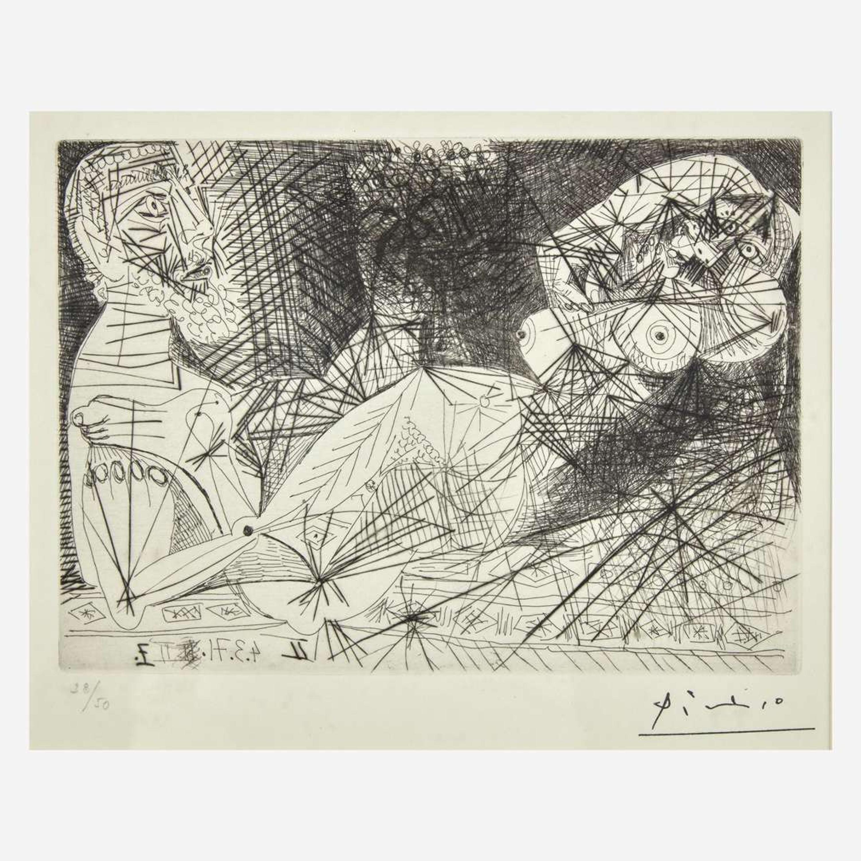 Pablo Picasso (Spanish, 1881-1973) Scène de ménage (Household Scene), from Les 156