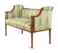 A Louis XVI Style Walnut Settee