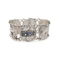GEORG JENSEN, STERLING SILVER AND MOONSTONE 'DOVE' BRACELET