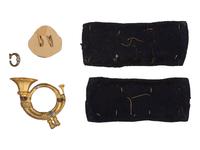 [CIVIL WAR] Colonel's shoulder straps & insignia attrib. to 34th MA Inf., with commemorative display