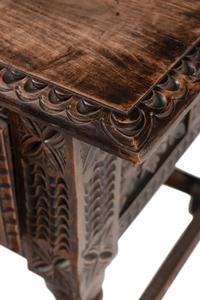 A Jacobean Style Carved Walnut Console Table