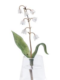 An Important Cartier Carved Rock Crystal, Aventurine and Moonstone Lily of the Valley Flower Study