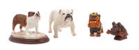 A Group of Four Bulldogs Width of widest 8 inches.