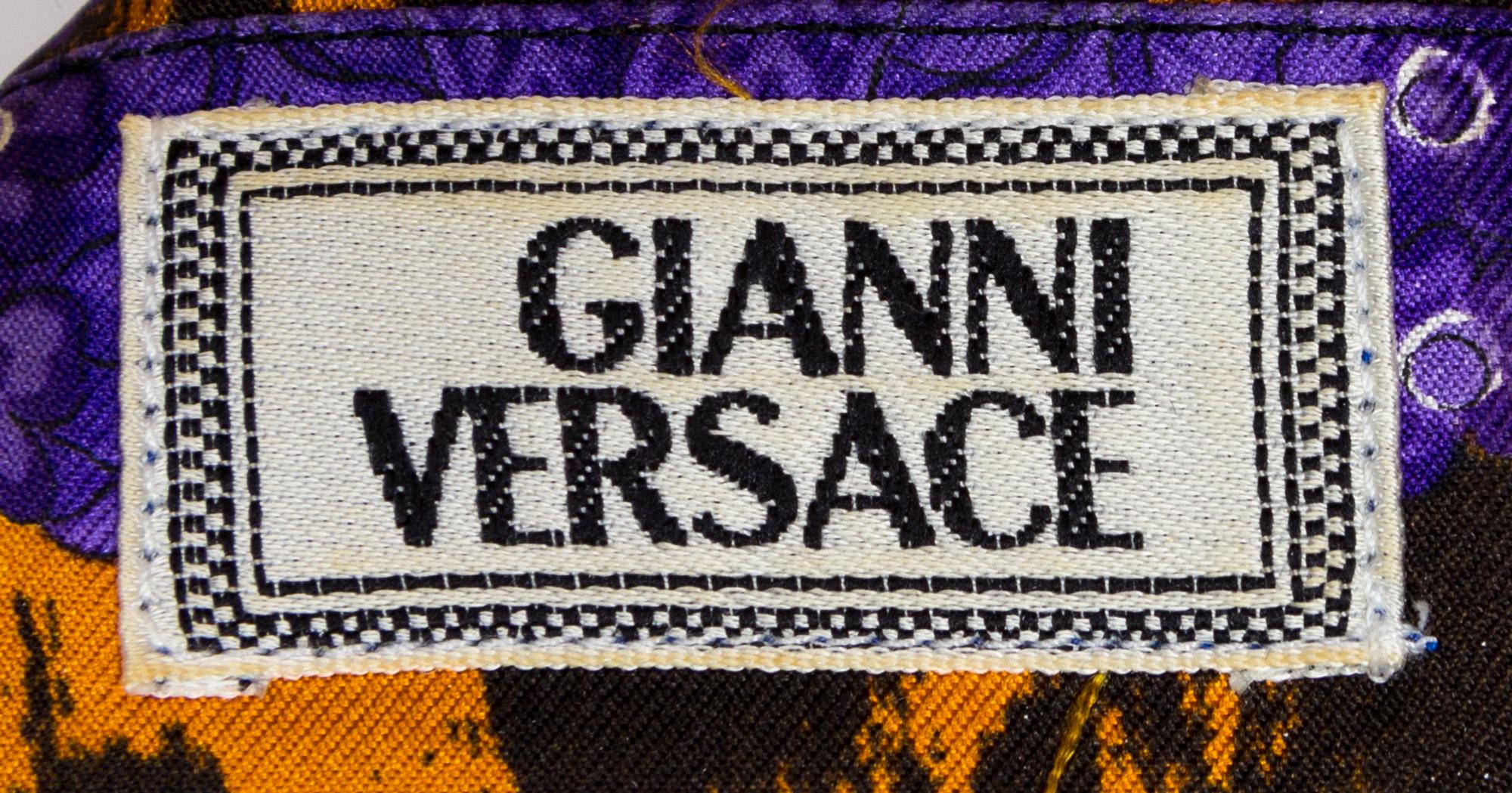 A Gianni Versace Silk Print Shirt, Size 48.